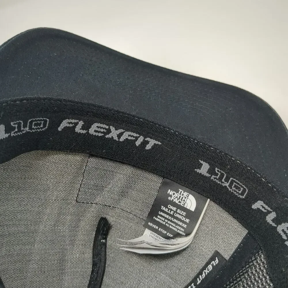 The North Face Trucker Hat Black White Red One Size Flexfit 110 Snapback Patch